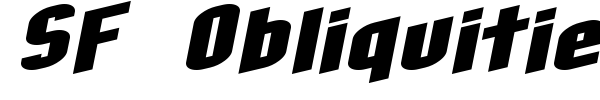 SF Obliquities font preview